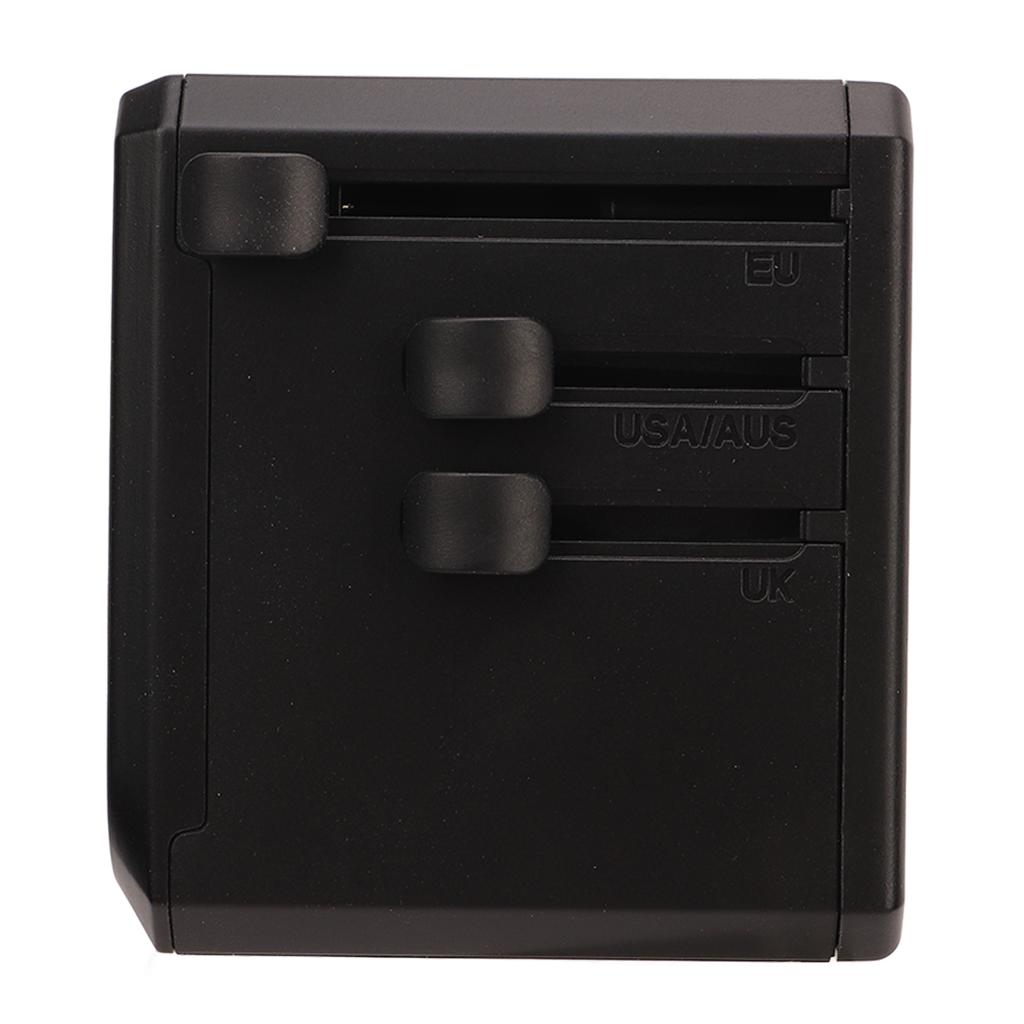 Travel Adapter Black Universal Adapter with 3 USB 1 Type C Safety Protection International Adapter