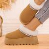 Fashion Fashion Glitter Chain Furry Snow Boots Women 2025 Winter Chunky Platform Wedge Heel Fur Ankle Boots Warm Short Plush Booties