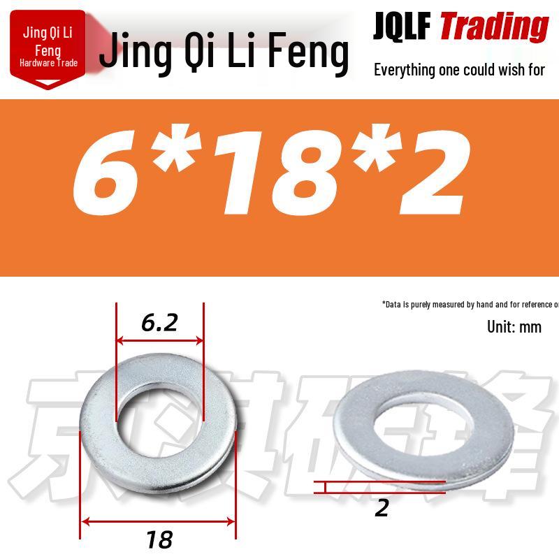 4.8 Grade Galvanized Flat Washer, M3-M14, Thickened Iron Gasket
