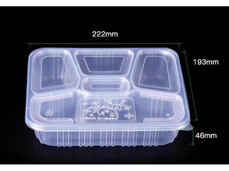 Disposable Transparent 5-Compartment Food Containers