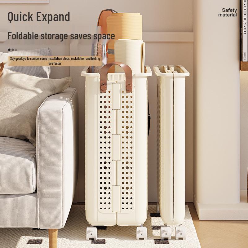 Wheeled Yoga Mat and Sports Gear Organizer Basket