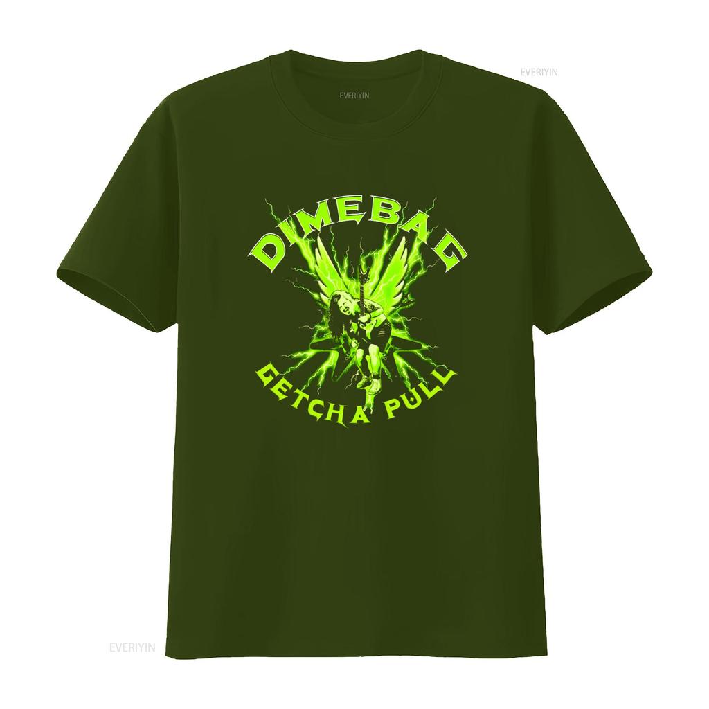 Seltenes Dimebag Darrell Getcha Pull Green Lightning Gitarrist T-Shirt Volle Größe S 5XL BC821 Langs Vintage Gewaschen Atmungsaktiv