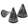 5Pcs Tapered Inlet Fishing Net Finless Eel Loach Trap Fishing Cage Lid Durable Plastic Tackle Cage Lid Black Fishing Accessories