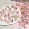 2cm/Mini Cute Pig acrylic pieces double-sided high-definition DIY phone case keychain cute little pig cartoon gift accessory toy