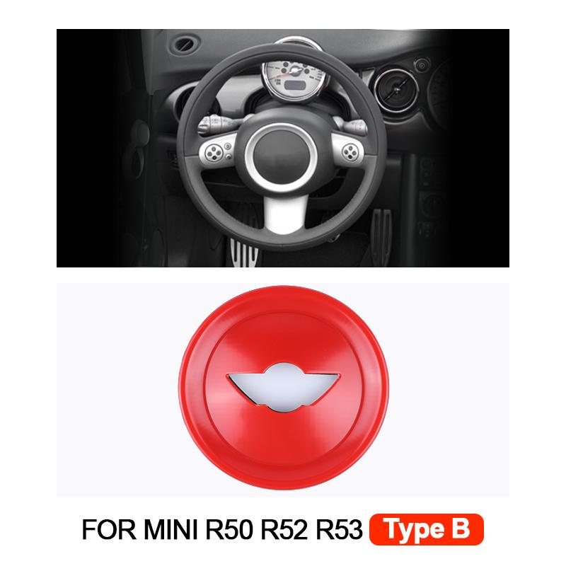 1PCS Car Steering Wheel Center Panel Car Sticker Night Jack For MINI Cooper R50 R52 R53 For Mini Cooper Interior Accessories
