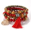 Bohemian bracelet creative tassel multi-layer beaded bracelet