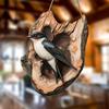 Segno di Uccello in Legno Vintage Scatola Fatta a Mano in Bosso Pettirosso Decorazione da Parete Rustica Fattoria Animale del Bosco Ornamento da Appendere per Casa Stanza dei Bambini