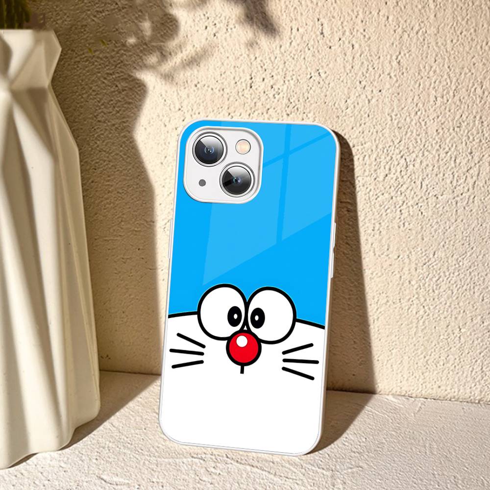 Cute Cartoon D-Doraemons Tempered Glass For Iphone 14 13 12 11 Pro Mini XS MAX 14Plus X XS XR Cover