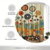 Shower Curtain: Colorful Abstract Flowers and Leaves for a Vibrant and Artistic Bathroom Decor