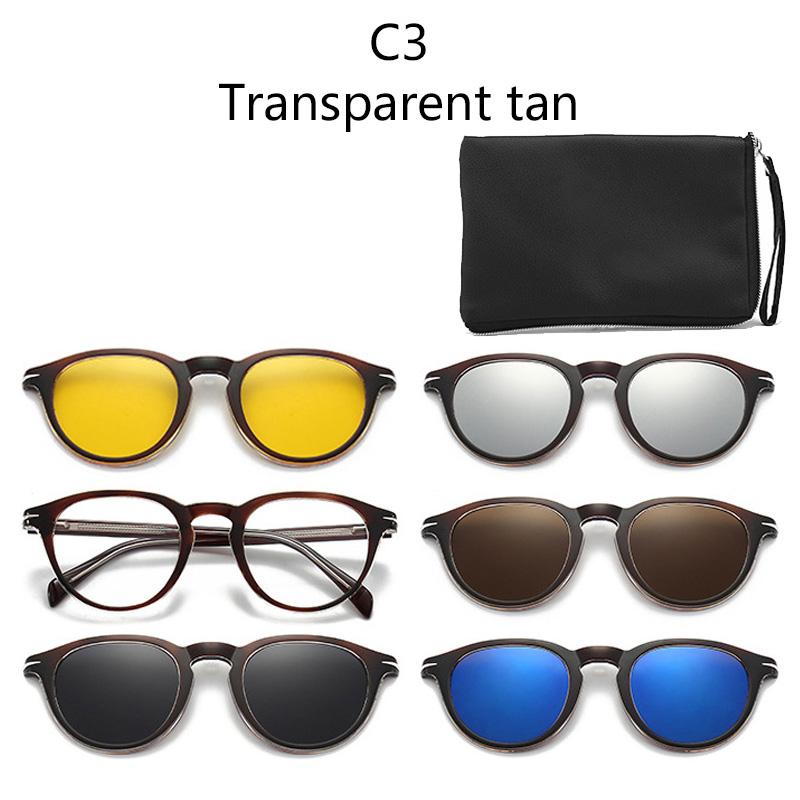 

Магнитная накладная оправа Ретро вставка P Оляризованные солнцезащитные очки Клипсы Стиль С линзами Оправа для очков для близорукости 6 IN 1