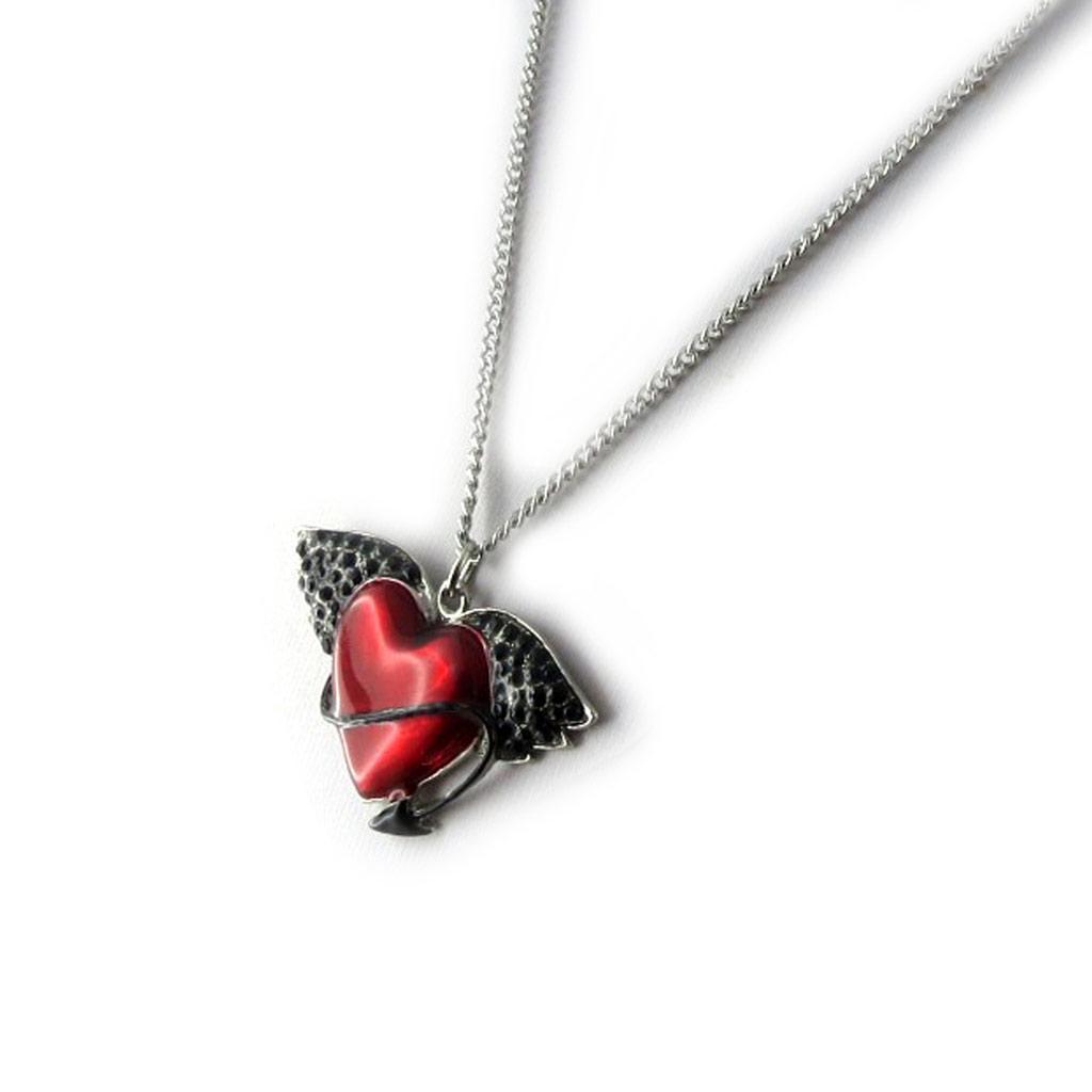 Les Trésors De Lily [L1339] - Collier créateur 'Coeur de Diablesse' rouge