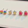 Playful Rainbow Ear Jewelry Studs Earrings Ear Studs 925 Silver Material Ear Pins Perfect Jewelry Gift for Woman Girls