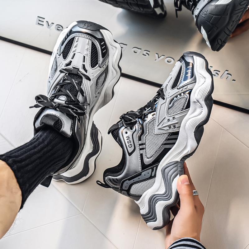 New Men's Fashion Casual Low Top Sports Shoes Students Thick Sole Comfortable Sneakers Boys Male Classic Breathable Basketball Shoes