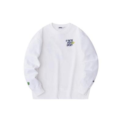 Anta Moletom Pulôver Gola Redonda Estampado Letras Série Vida Unissex Branco Papel 172348701-1