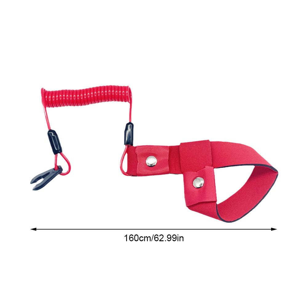 Motorboat Engine Emergency Stop Lanyard Floating Safety Wrist Cord Kill Key Rope Quick Stop Protection Anti-Theft Design Easy to