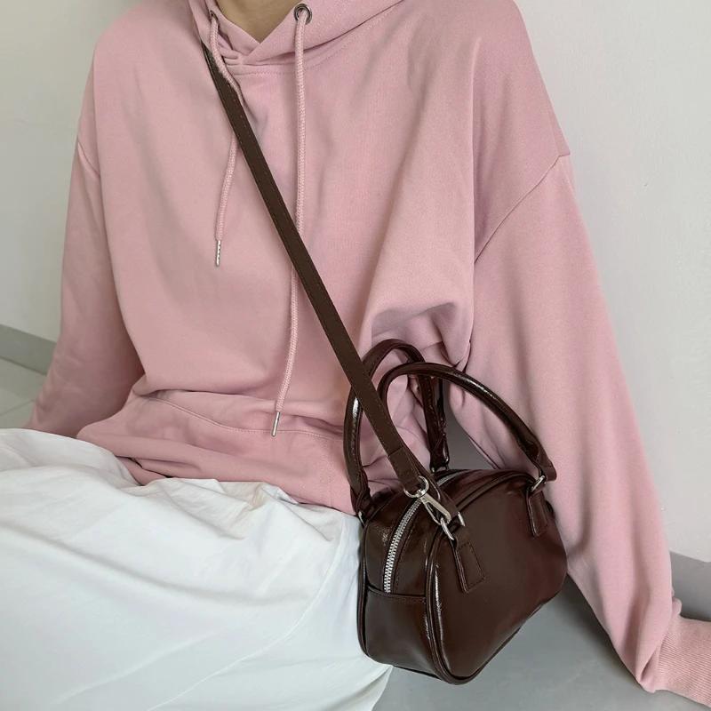 Dámské tašky, všestranná přenosná bowlingová taška, crossbody tašky pro ženy, ležérní malá čtvercová taška, kabelka a kabelky