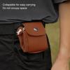 Portable Outdoor Canvas Waist Hanging Tool Bag Folding Berry Bag Storage Leather Camping Jungle Organizer Bag