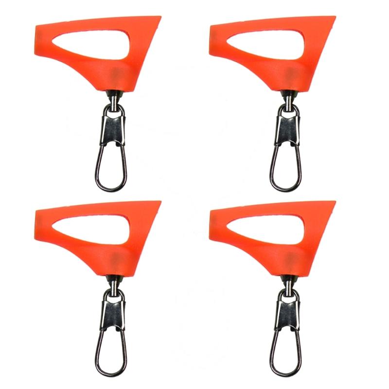 

4Pcs Clear Snap Fishing Weight Slide for Braids Fishing Line Barbs Plastic Head Swivels Hooking Fishing Sinkers Slip Clip 1 красный