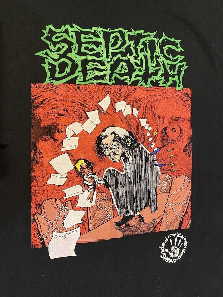 Septic Death Burial Pushead Хлопковая рубашка Унисекс для взрослых Полный размер BT544 Унисекс футболка S