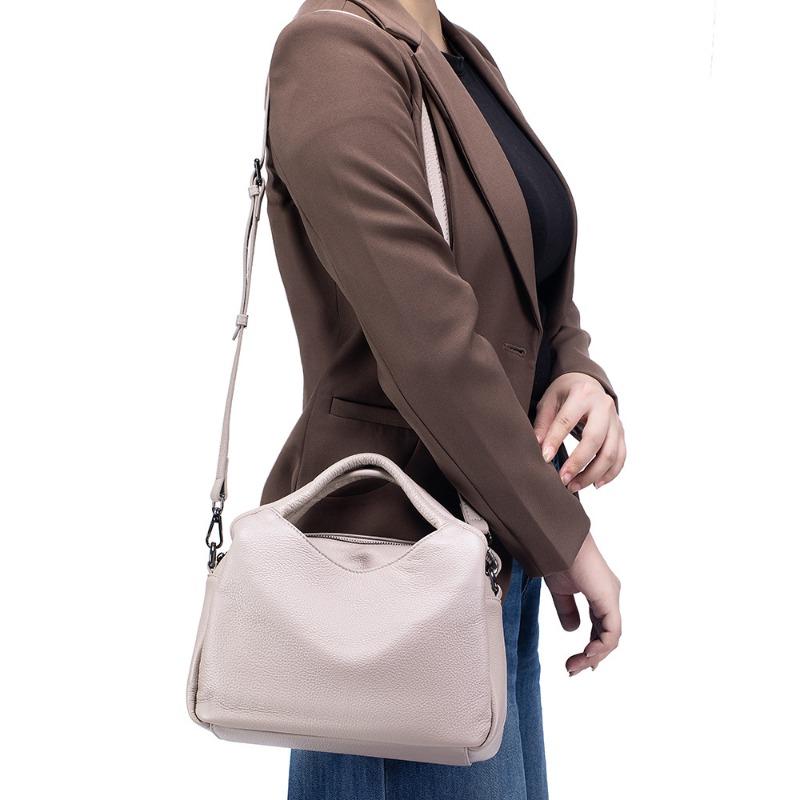New leather large-capacity casual women's bag soft leather texture portable shoulder bag simple Korean version messenger bag versatile