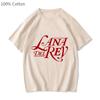 Lana Del Rey Harajuku Casual Anime Cotton T-Shirt Unisex Hip Hop Comic T-Shirt Love Cartoon 100% Cotton Printed T-Shirt