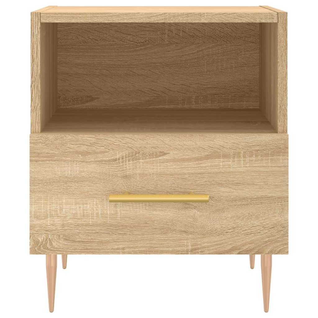 Szafka Nocna, Dąb Sonoma, 40X35X47,5 Cm Materiał Drewnopochodny