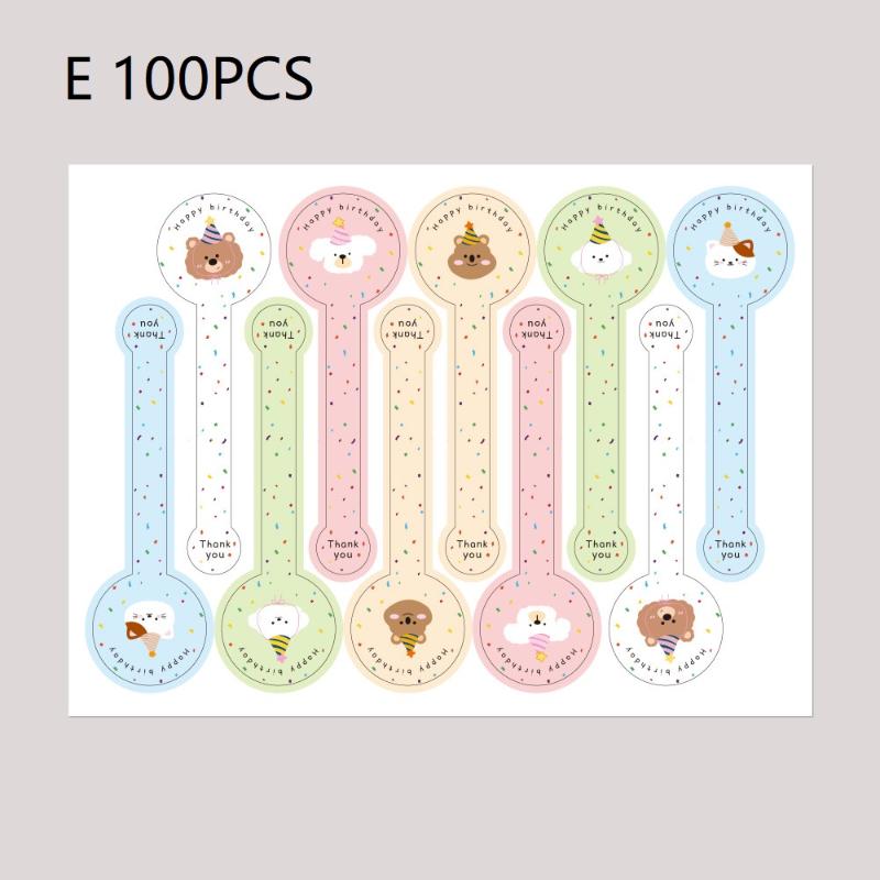 

50/100 шт. Наклейки ручной работы, Этикетка для еды, Самоклеящаяся длинная этикетка, Упаковочные пломбы, Наклейки, Этикетки для вечеринки, торта, выпечки E