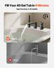 Roman Tub Faucet, 3 Hole Waterfall Bathtub Faucet, Roman Bathtub Faucets Set with Shower Head & 1 Handle, Deck Mount Bath Tub Faucets Set for Baby