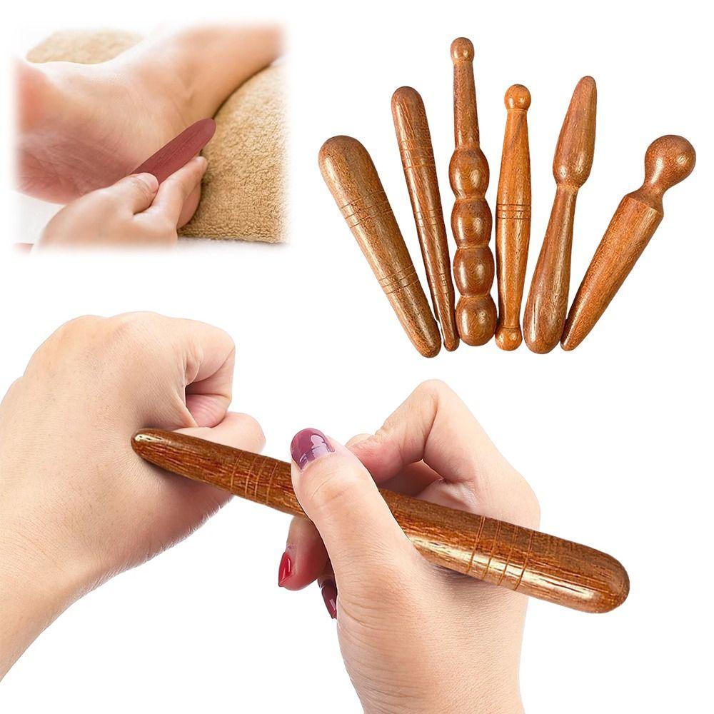 Wooden Acupoint Massage Stick Mini Foot Reflexology Massager  for Relieve Physical Fatigue
