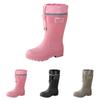 Mid-Calf Rain Boots with Drawstring Closure and - Outsole for