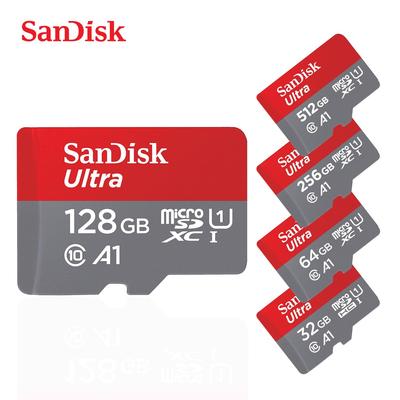 SanDisk Ultra 128GB Micro SD TF Card SDXC U1 A1 Up To 150MB/s 32GB 64GB 256GB 512GB Micro SD Card SD/TF Flash Card Memory Card  For Phone PC Tablet