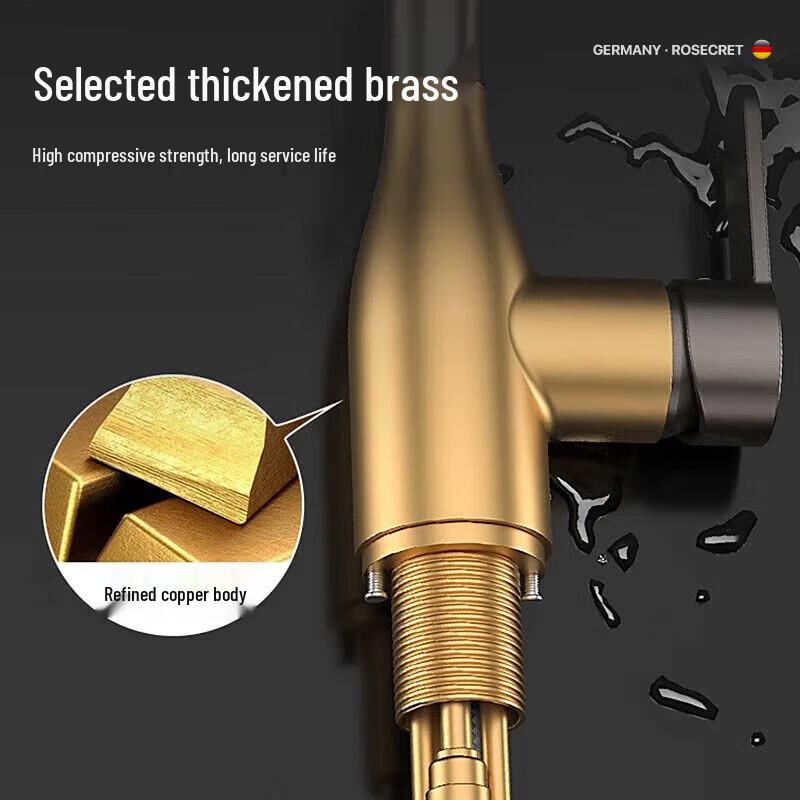 Rosecret German All-Copper Pull-Out Kitchen Faucet