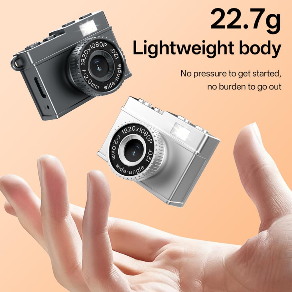 Retro 1080P HD Camera with Flash & LCD Screen Portable Digital Camera 8.6MP Vintage Photo Camcorder for Christmas Birthday Gift