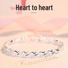 Vergoldetes S925 Silber XO Herz Armband - Koreanischer Stil, Einfache Mode, Kreativer Schmuck für Frauen