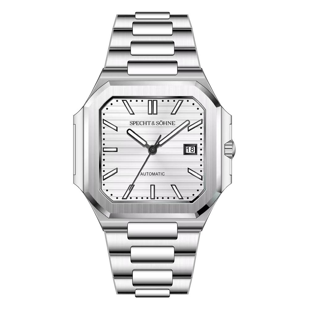 Specht & Söhne 2025 New Luxury Men's Watch 41MM Rose Gold Automatic Mechanical Wriswatch Genunie Leather Sports Watches 5Bar