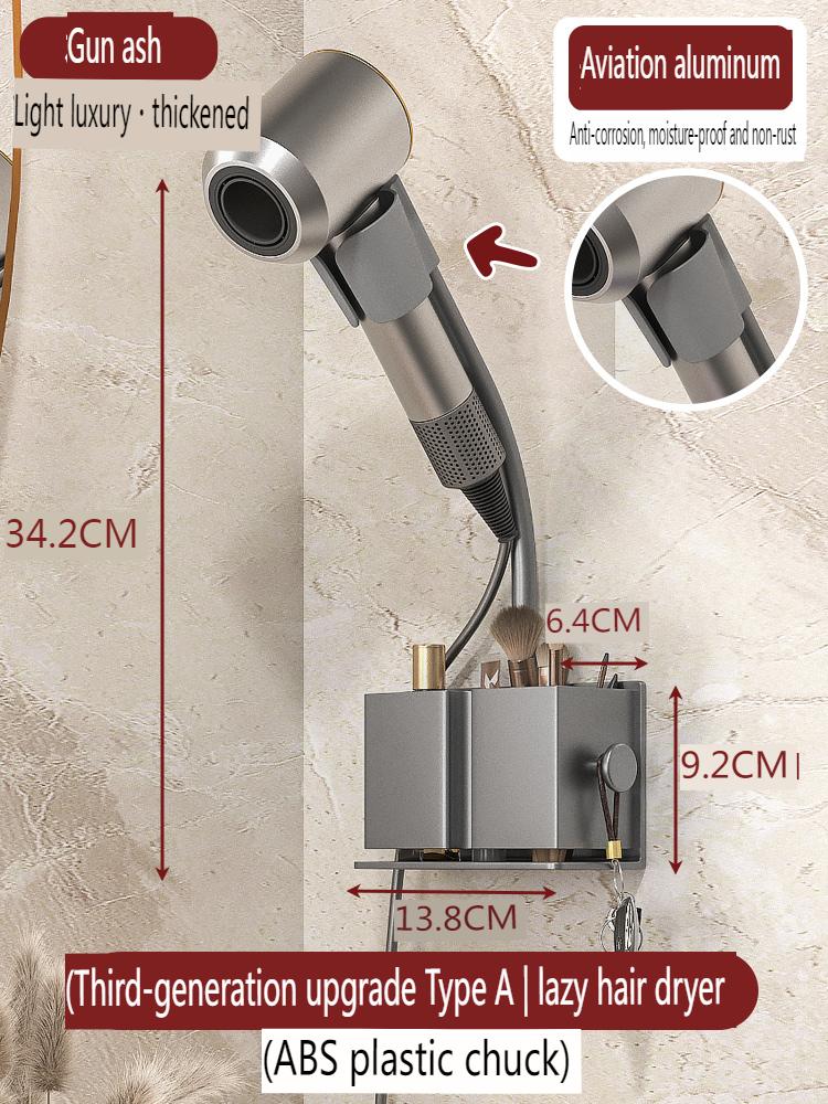 Hair Dryer Holder Wall Dryer Cradle Straightener Stand Organizer Storage Box Toilet Blower Holder Bathroom Shelves Duct Hanger