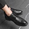 Italy Men's Formal Leather Shoes Fashion British Brogue Casual Shoes Classic Comfy Business Dress Oxford Shoes New Man Footwear