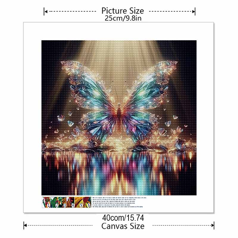 New Arrival 5D DIY Full Circle Diamond Painting "Crystal Butterfly" Embroidery Cross Stitch Home Decor Gift