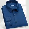 S Men's Solid Business Casual Long-Sleeve Shirt