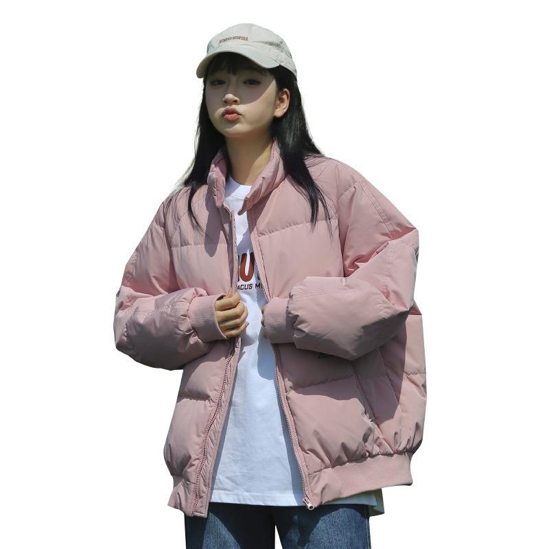 Autumn and winter new cotton-padded clothes women's stand-up collar short couple cotton-padded jacket student baseball jacket cotton-padded jacket