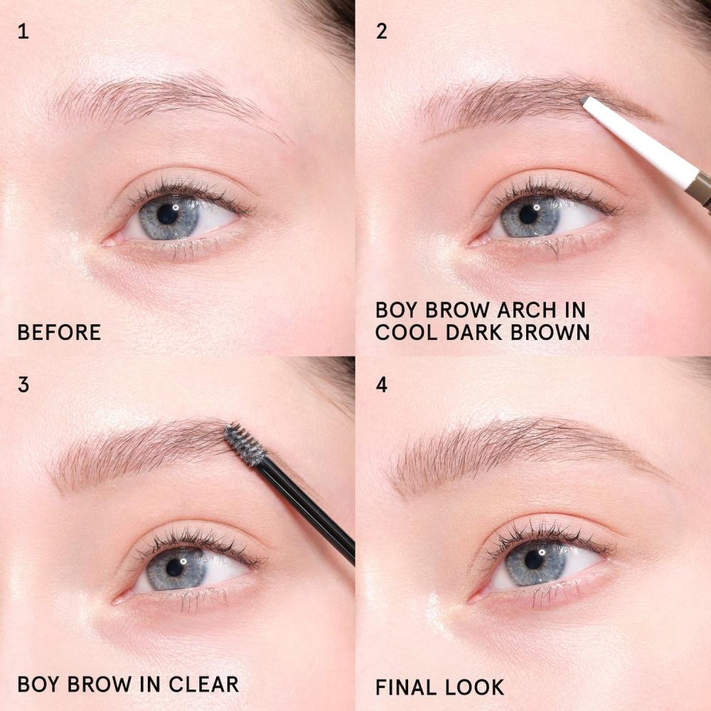 Glossier Boy Brow VolumizinG eyeBrow Gel Pomade 0.13 Oz   3.8 G Grey For Ash Blonde To Grey