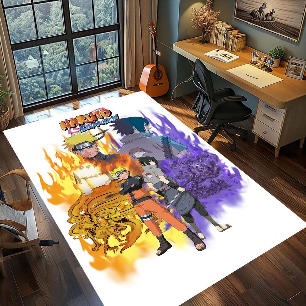 Naruto Anime Charakter Teppich für Wohnzimmer Schlafzimmer Heimdeko Coole Filmmatte Spielbodenmatte
