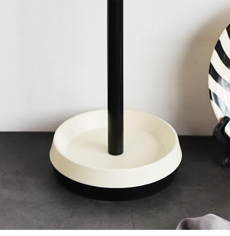 Nordický vertikální držák na kuchyňské utěrky a ubrousky - Bezvrtací úložný regál na jídelní stůl a ručníky.