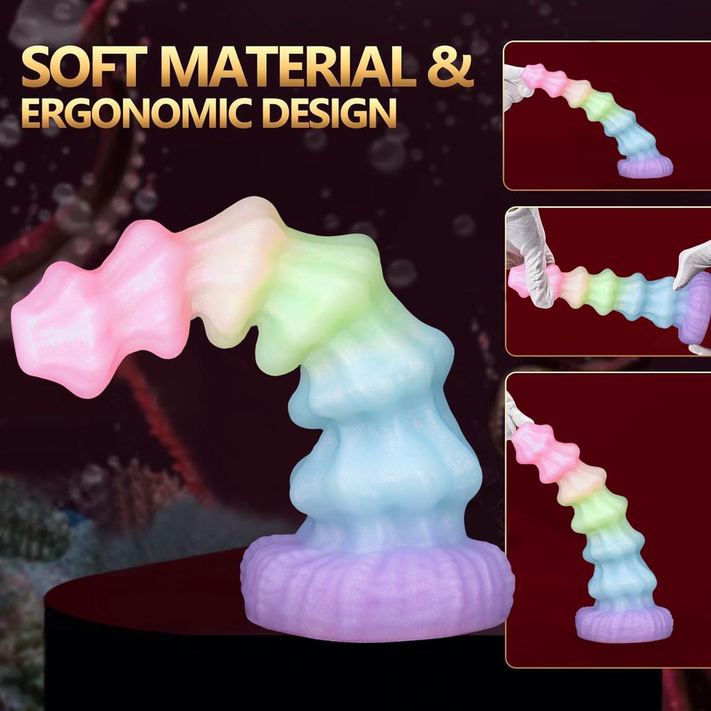 Alien Penis Candy Colored Liquid Silicone Male And Female Masturbator Anal Plug Orgasmic Wand Adult Sex Toy