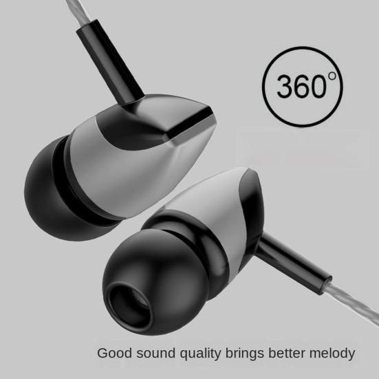 S22 Wired Headphone TPE Mega Bass Ergonomic Anti-winding In-ear Earphone for Music