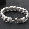 Vakuumplattiertes Curb Cuban Link Kettenglied Armband für Herren 15MM Rund Poliert Matt Titan Edelstahl Herren Armbänder Schmuck