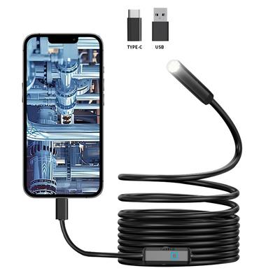 Endoscopio Android Tipo-C da 7MM, Fotocamera Impermeabile IP67, 6 LED Regolabili, Boroscopio, Mini Fotocamera con 6 LED
