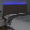 VidaXL LED Headboard Bedroom Furniture Double Bed Accessory Head of Bed Frame Interior Taupe 3122302