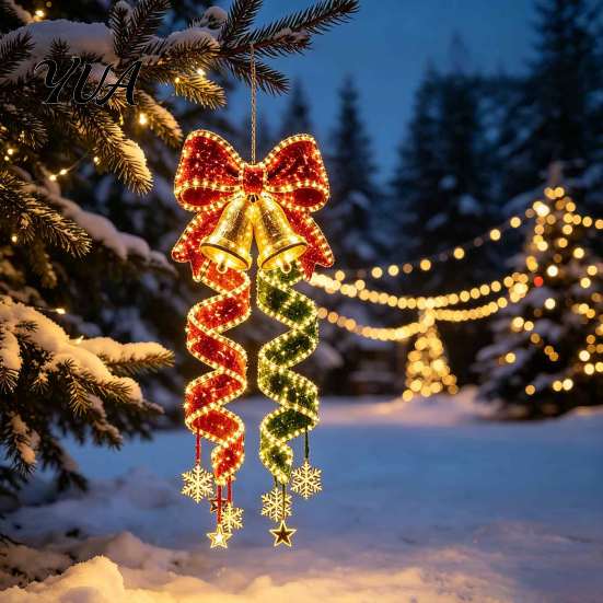 Indoor Festive Lighting for Parties Christmas Magic Spiral Hanging LED Light, Decoration with Unique Seasonal Gifts Lights Porch Entryway Doorway And