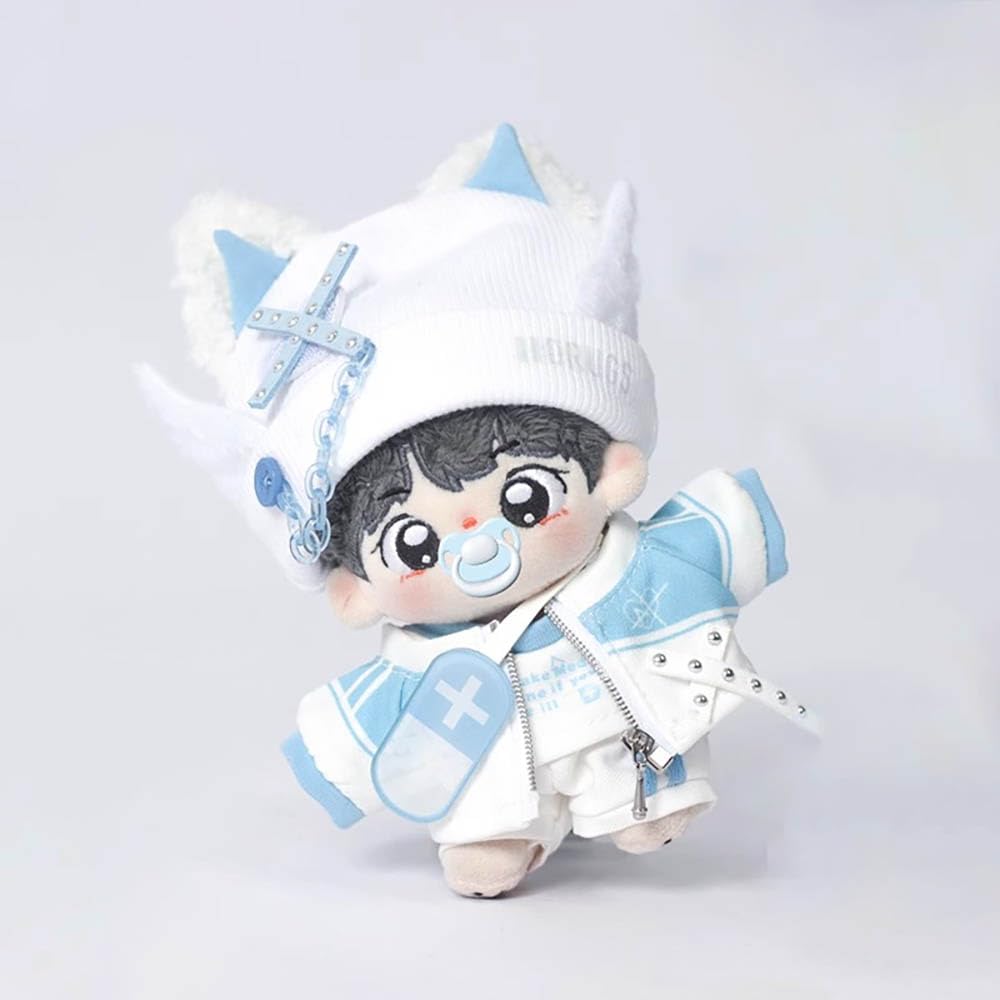 Niannyyhouse 10cm, 15cm, 20cm Plush Clothes: Cat Ear Hat, Coat, T-Shirt, Pants, Backpack, Cotton Doll Clothes, Dress-Up (10cm)